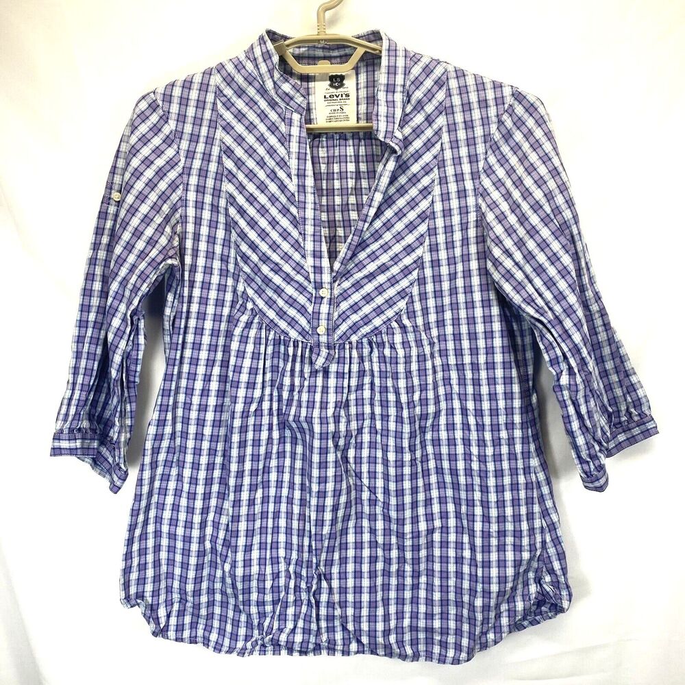 Vintage Levi's Women's Size S 3/4 Sleeve Original Brand Pullover Peasant Blouse